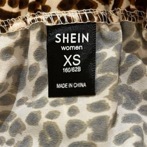 SHEIN Leopard Print Ruffled Mini Skirt - Like New - Picture 4 of 5